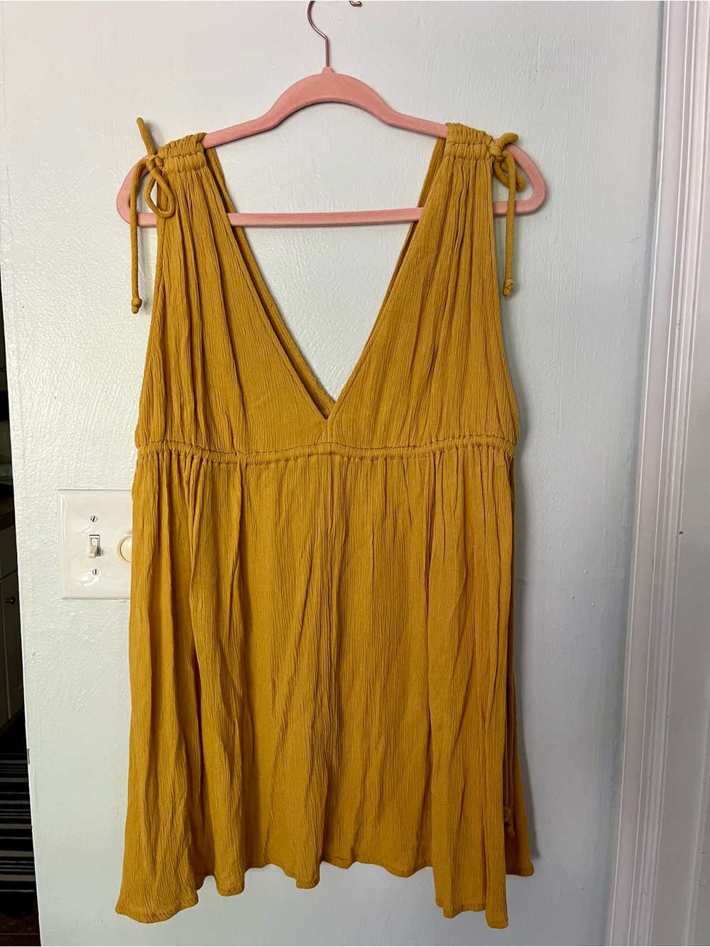 O’Neill Saltwater Solids Beach Cover Up Dress Mustard Yellow - Large
